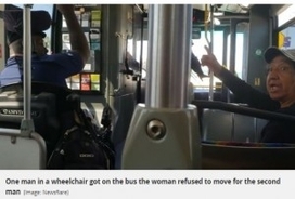 「かまうもんか！」優先席に座った女性、車イスの男性に席を譲らず（米）＜動画あり＞