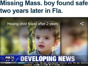 2年間行方不明の男児、別の州で発見される（米）