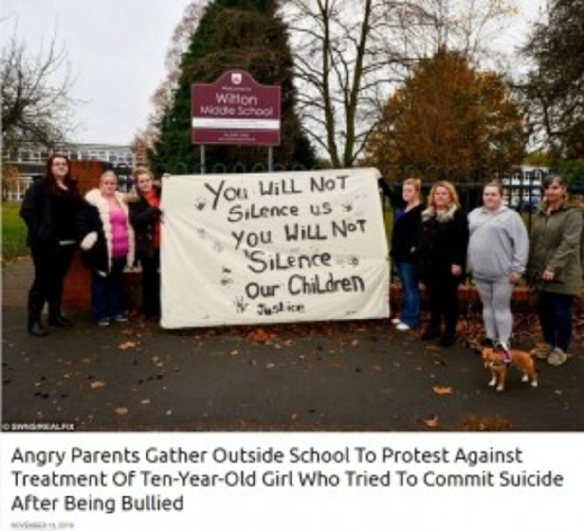 いじめが原因で自殺未遂した10歳少女 対応不十分な学校に親ら怒りの抗議 英 18年11月19日 エキサイトニュース