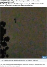 カリフォルニア上空にフライング・ヒューマノイド　捉えた動画が物議を醸す＜動画あり＞