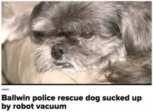 ロボット掃除機に吸い込まれたシーズー犬 警察官が救助に駆けつける 米 19年11月28日 エキサイトニュース