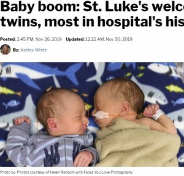 12組の双子が誕生し入院中 米ミズーリ州の病院で 動画あり 19年12月5日 エキサイトニュース