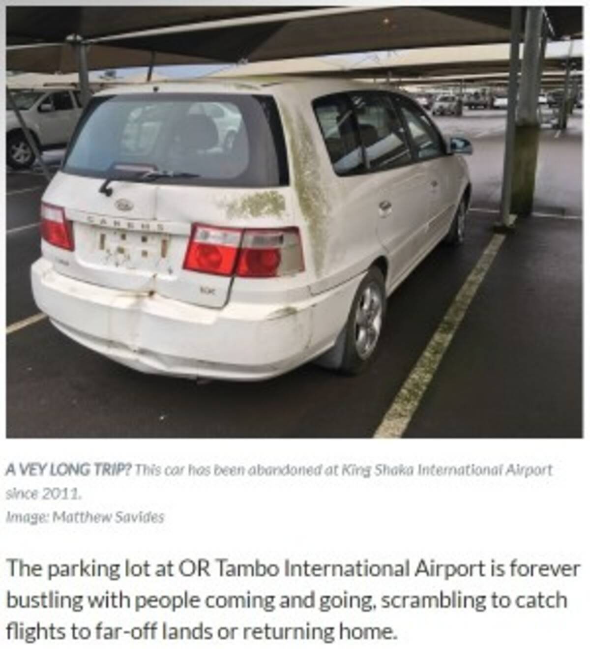 最長15年も 空港に乗り捨てられた車70台 駐車料金の総額760万円 南ア 年1月23日 エキサイトニュース