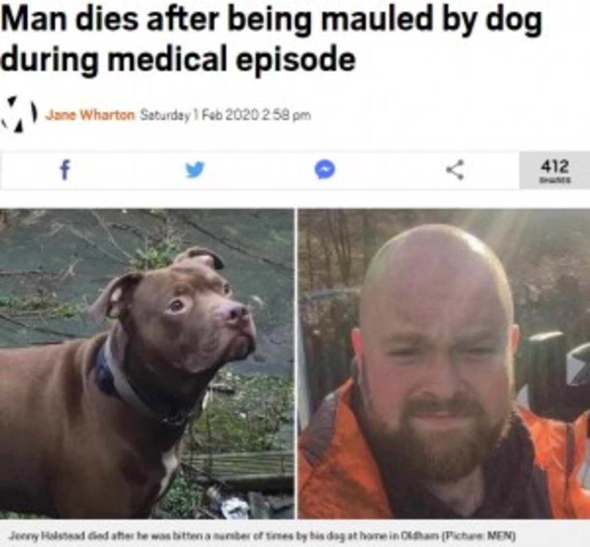 発作で倒れた男性 飼い犬に噛み殺される 英 年2月4日 エキサイトニュース