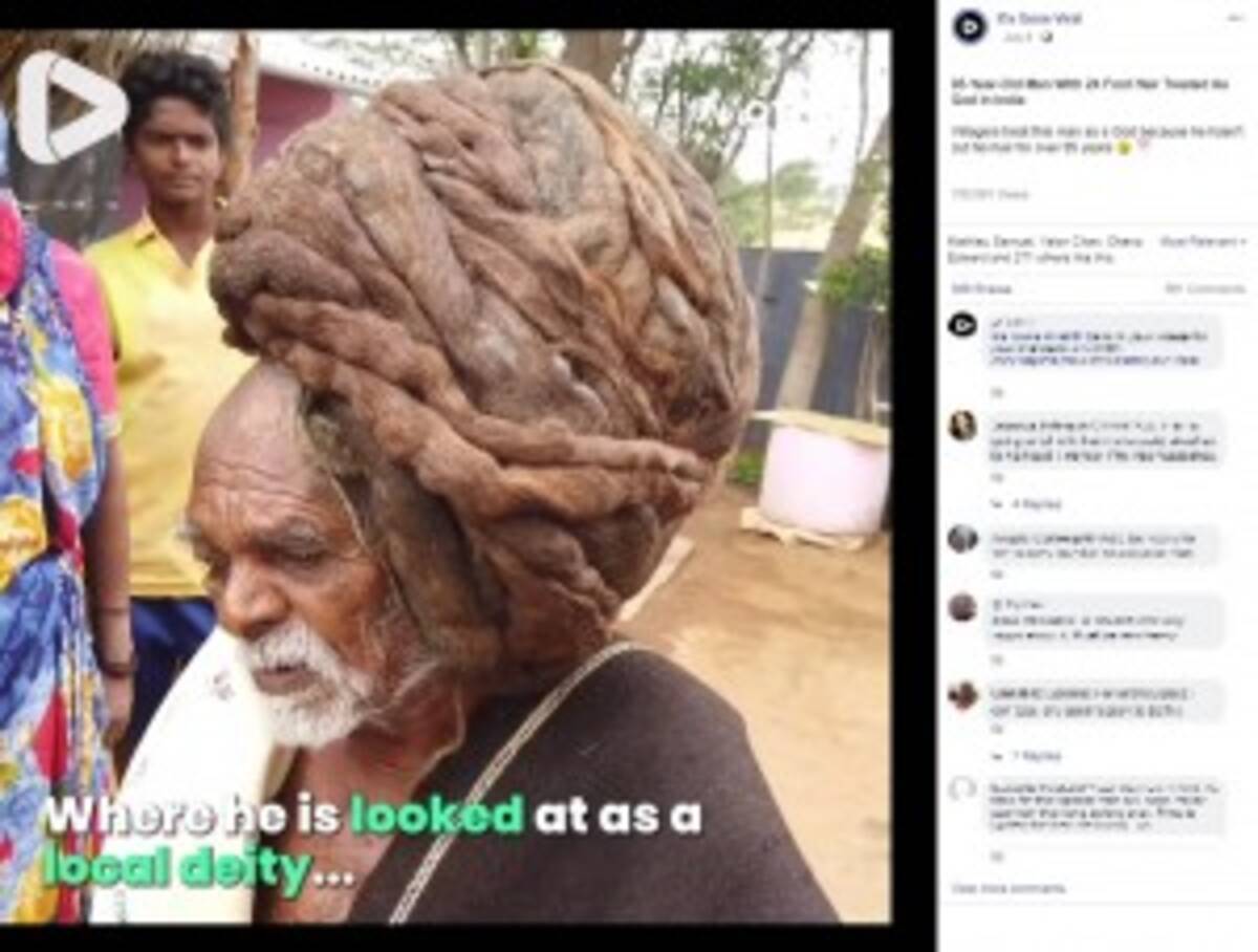 95年間一度も髪を切ったことがない男性 村人は神と崇める 印 動画あり 年7月14日 エキサイトニュース
