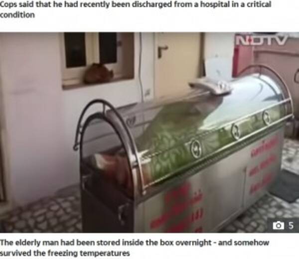 遺体用冷凍ケースに時間入れられた74歳男性 実は生きていた 印 動画あり 年10月17日 エキサイトニュース