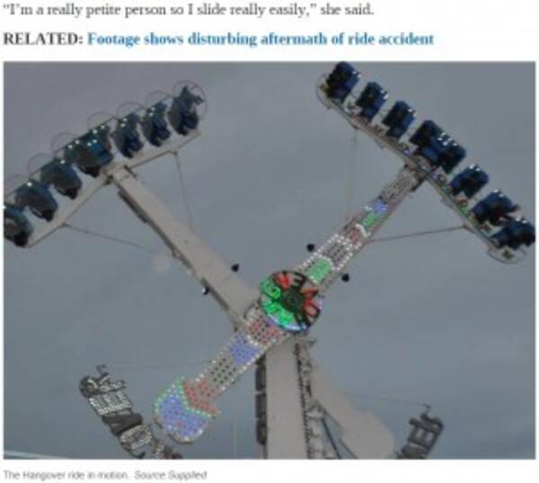 絶叫マシンから投げ出された女性 30m下の地面に叩きつけられ重傷 豪 動画あり 年10月27日 エキサイトニュース