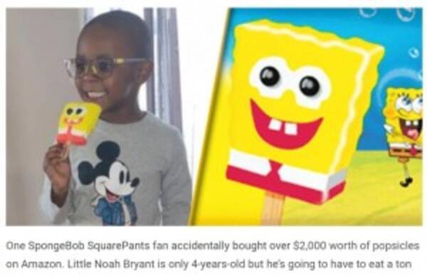 アマゾンで918本のアイスキャンディを注文してしまった4歳児 請求金額は28万円に 米 21年5月8日 エキサイトニュース