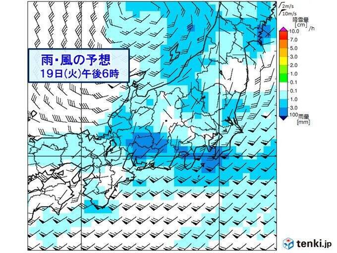 千葉県館山市で1時間42.5ミリの激しい雨　関東の沿岸部は夕方まで激しい雨の所も