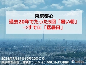 東京都心　ハイペースで気温上昇中　過去20年で5回の危険な暑さ　すでに猛暑日