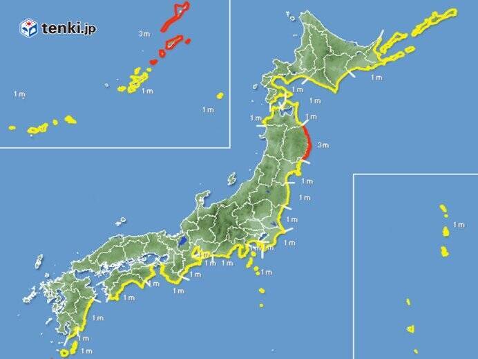 岩手県にも津波警報が発表