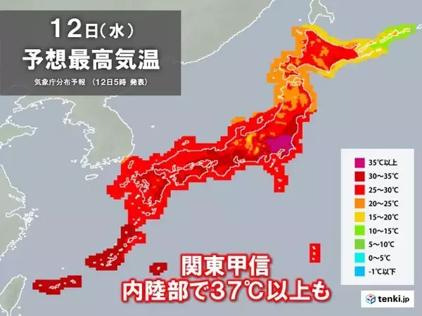 「寝苦しかった夜　けさも早いペースで気温上昇中　午前9時までに静岡33.5℃」の画像