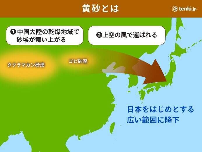 ゴールデンウィークスタートの週末　また広く黄砂が飛来か　影響に注意