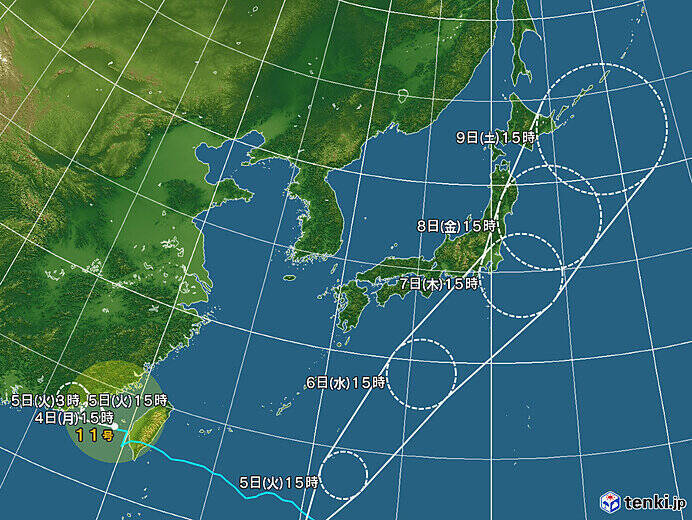 東北太平洋側　今週は大雨警戒　元台風12号と次の台風の影響で