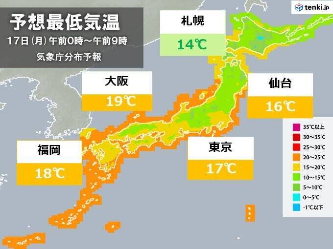 東京都心5日ぶり25℃超　近畿など真夏日迫る暑さの所も　この先激しい寒暖差に注意