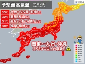 午前から真夏日続出　岐阜県で年間真夏日の日数最多記録更新　熱中症や食品管理に注意