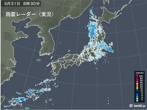 関東や北陸は朝から本降りの雨　強雨や雷雨も　東北や北海道も次第に雨雲広がる