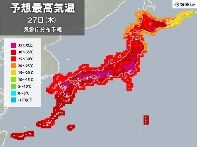 午前中から危険な暑さ　10時までに東京都心35.0℃観測　4日連続の猛暑日