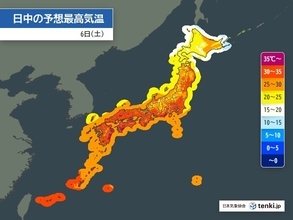 6日　災害級の暑さが続く　22都県に熱中症警戒アラート　急な激しい雨にも注意