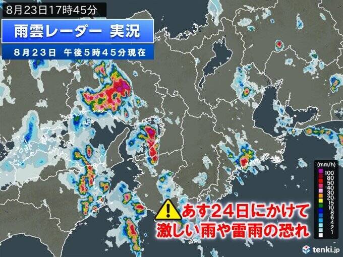 あす24日九州～東海で激しい雨　晴れる所も雷雨注意　北日本や北陸は危険な暑さ続く