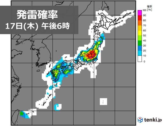東北で「非常に激しい雨」を観測　関東や九州でも局地的にカミナリ雲湧く
