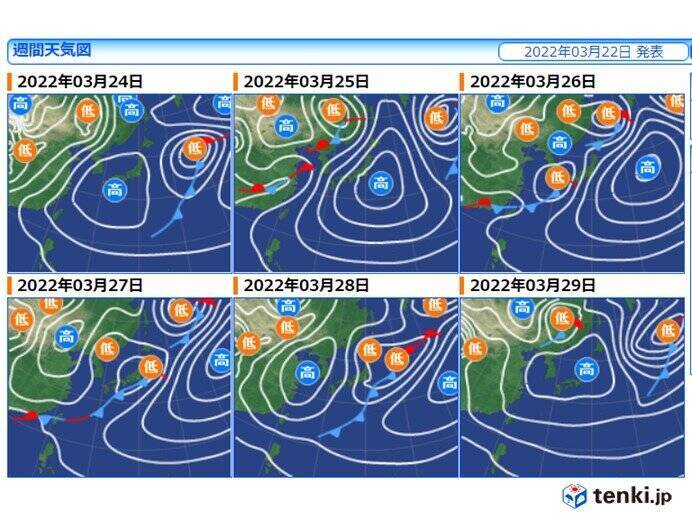 2週間天気 桜が咲き進む 花の雨 週末は大雨 荒天の恐れ まだ寒い日はある 22年3月22日 エキサイトニュース