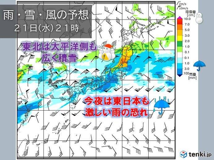 九州は再び雷雨に　今夜にかけて東日本も雷雨の恐れ　東北は広範囲で積雪