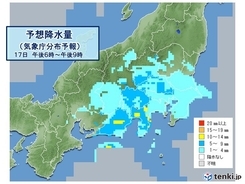 関東は次第に雨雲広がる　今夜は東京都心も広い範囲で雨に　午後の外出は傘を