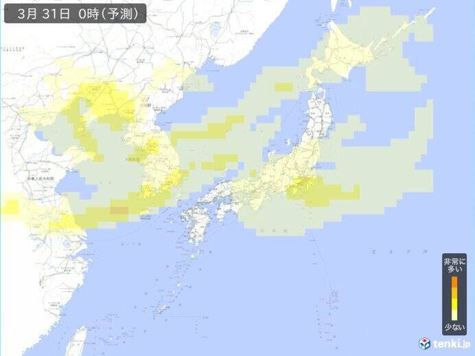 北海道　明日(31日)まで黄砂に注意　この先一週間は晴れ間の出る日が多い