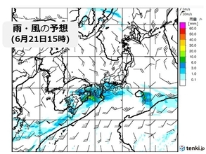大雨のエリア　午後は東へ　四国から東海で局地的な激しい雨や落雷に注意