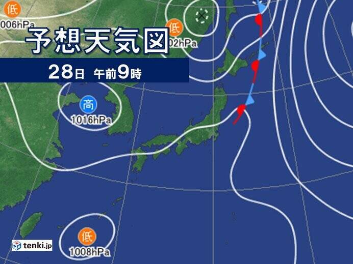 28日　8月最後の日曜も西は猛暑　名古屋35℃に迫る　関東や北日本は秋の気配
