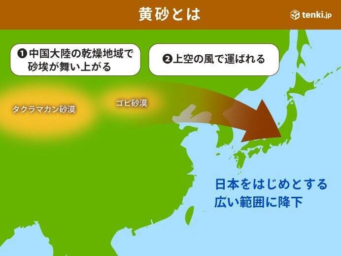 10日(金)～11日(土)　九州から東海、北陸に「黄砂」飛来の可能性あり