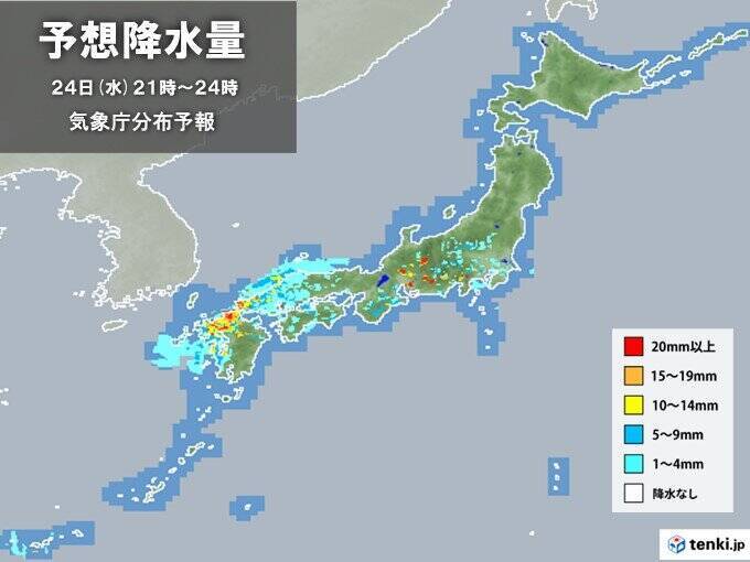 あす24日　西・東日本は蒸し暑く　滝のような雨の所も　北日本は貴重な日差し