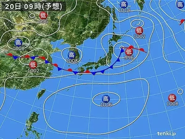 「20日の天気　九州は局地的に非常に激しい雨　東北なども激しい雨　土砂災害に警戒」の画像