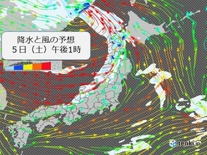 きょう5日　低気圧や前線が接近　北海道や北陸では風・波が強まる