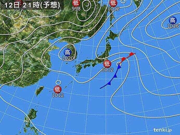 12日の全国の天気　北海道や関東は所々で雨　東海～九州は晴れて夏日も
