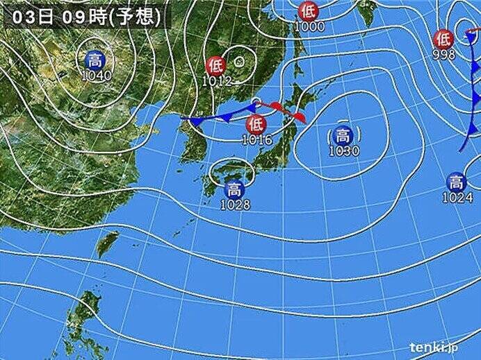 あす3日　北日本は大気の状態不安定　雪や雨の降り方に注意
