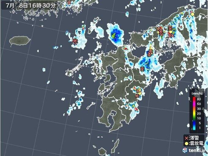 西日本で非常に激しい雨や雷雨　帰宅時間帯もゲリラ豪雨注意