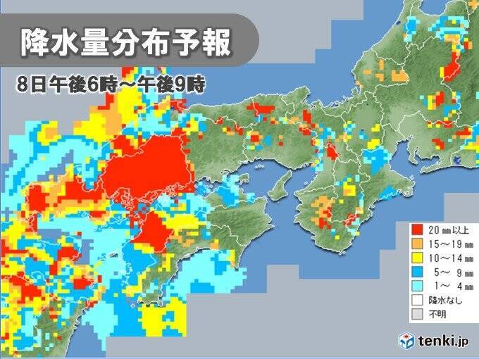 西日本で非常に激しい雨や雷雨　帰宅時間帯もゲリラ豪雨注意