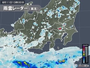 関東に発達した雨雲　日中は局地的に激しい雨　夜は広範囲で雨　落雷やひょうに注意