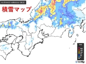 東海　山間部で多くの雪が残る　7日朝も路面凍結注意　しばらくは大体晴れる日が続く