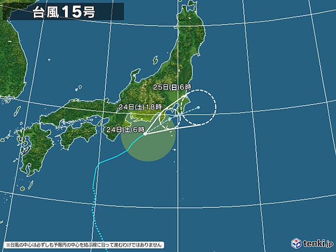 関東地方　台風15号や前線の影響　夕方にかけても雨雲が発達しやすい　激しい雨も