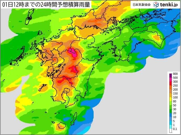 九州北部すでに土砂災害の危険度が高まる　1日まで西日本～北日本で災害級の大雨警戒