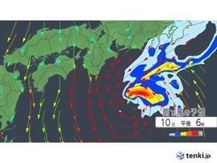 関東地方　台風14号は夕方～あす明け方にかけて最も接近　雨や風に警戒を