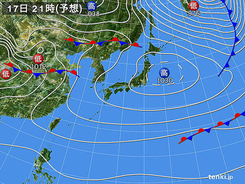 17日　10月並みの気温続く　九州や東海で局地的に雨雲発達