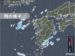 九州で激しい雨　夜～あす明け方は東海付近でも雨雲発達か