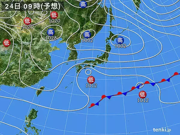 「24日　発達した南岸低気圧が通過　東京都心でも雪の可能性」の画像
