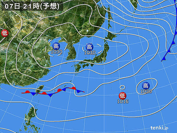 7日　冷たい空気に覆われる　特に東北南部や関東、東海　昨日との寒暖差大