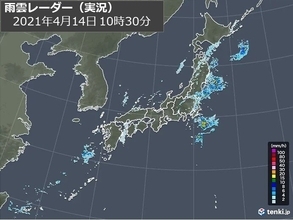午後も東日本は雨　伊豆諸島では朝に強い雨を観測
