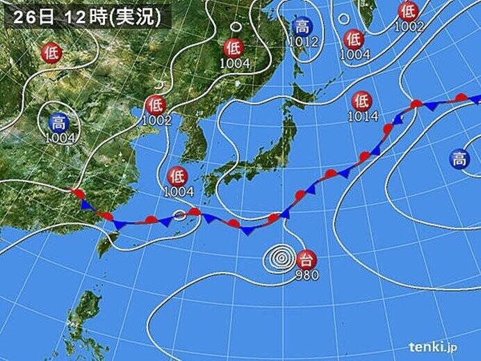 北海道～九州　所々に雨雲　急な雷雨や激しい雨に注意